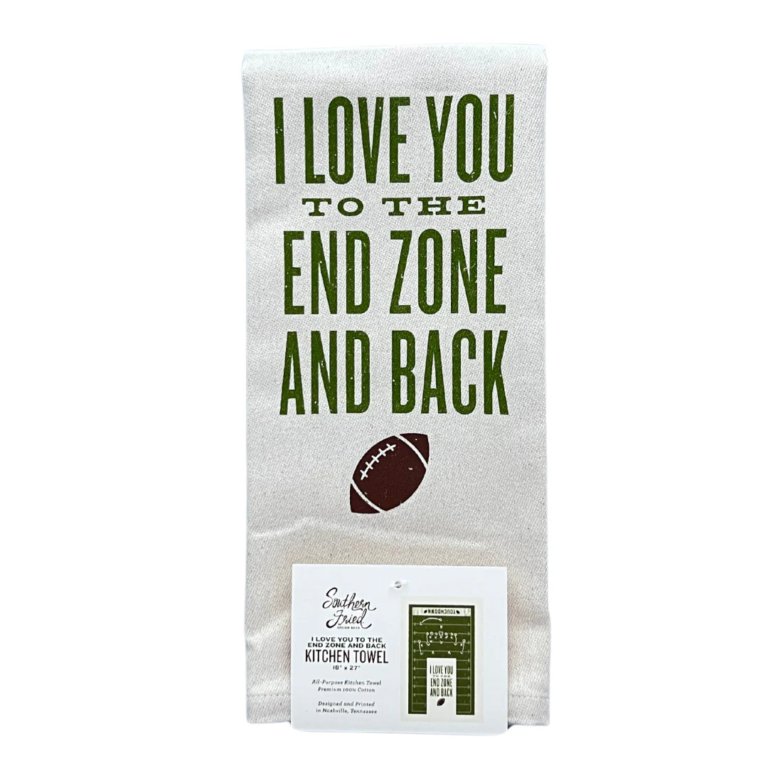 I Love You to the End Zone and Back Kitchen Towel - Image 2