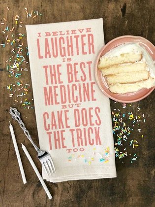 Laughter is the Best Medicine Kitchen Towel - Image 2