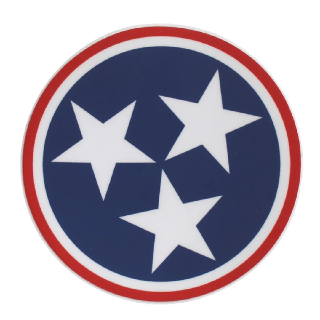 Matte Tristar Round Sticker