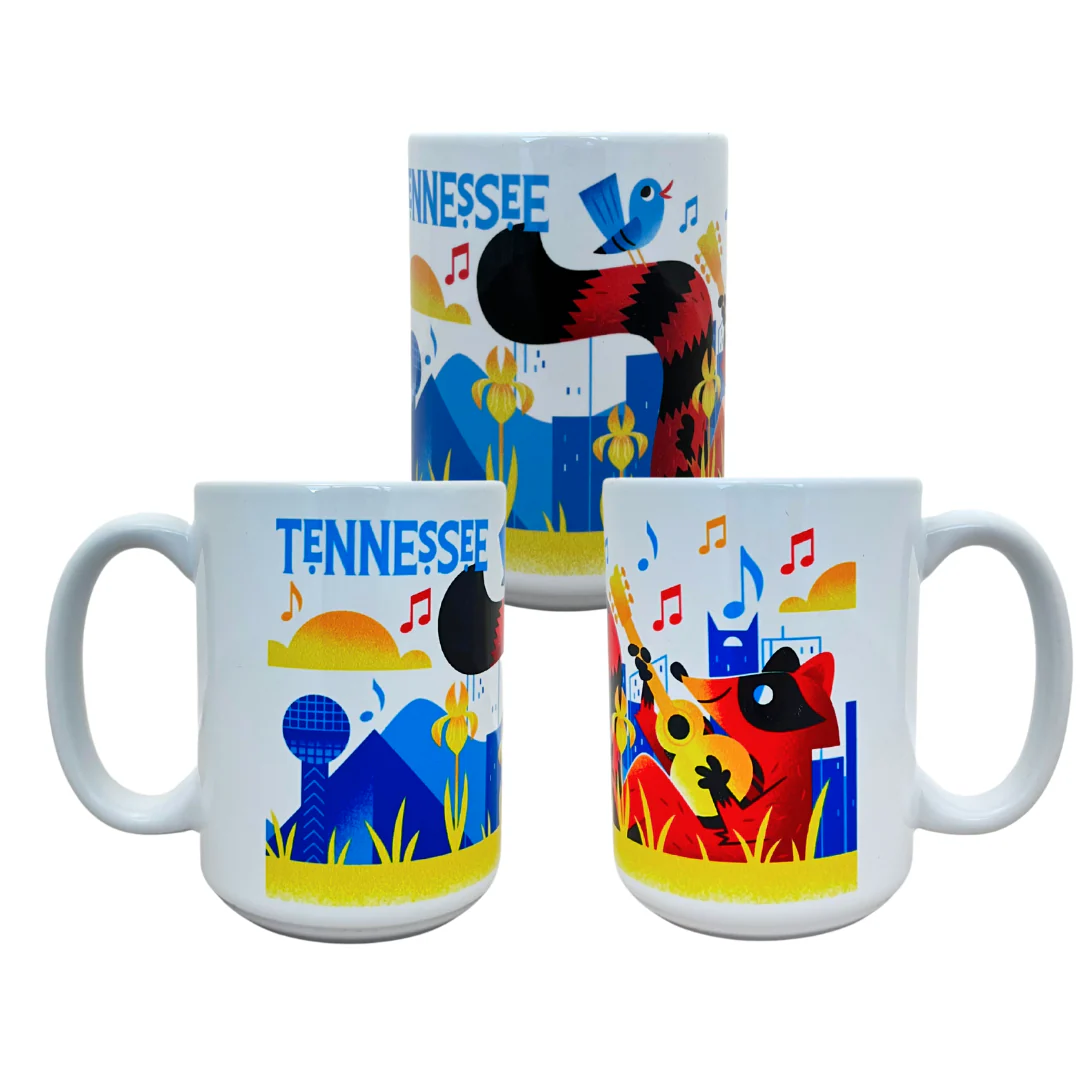 Tennessee Raccoon Design Ceramic Mug