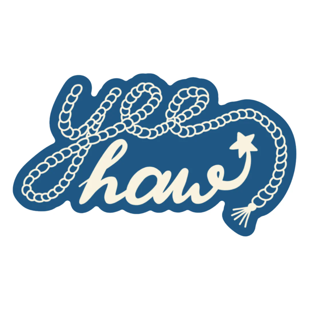 YeeHaw Rope Script Sticker